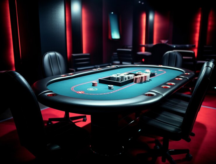 Free Photo view of poker table at a casino