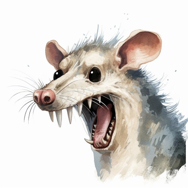 View of possum cartoon character