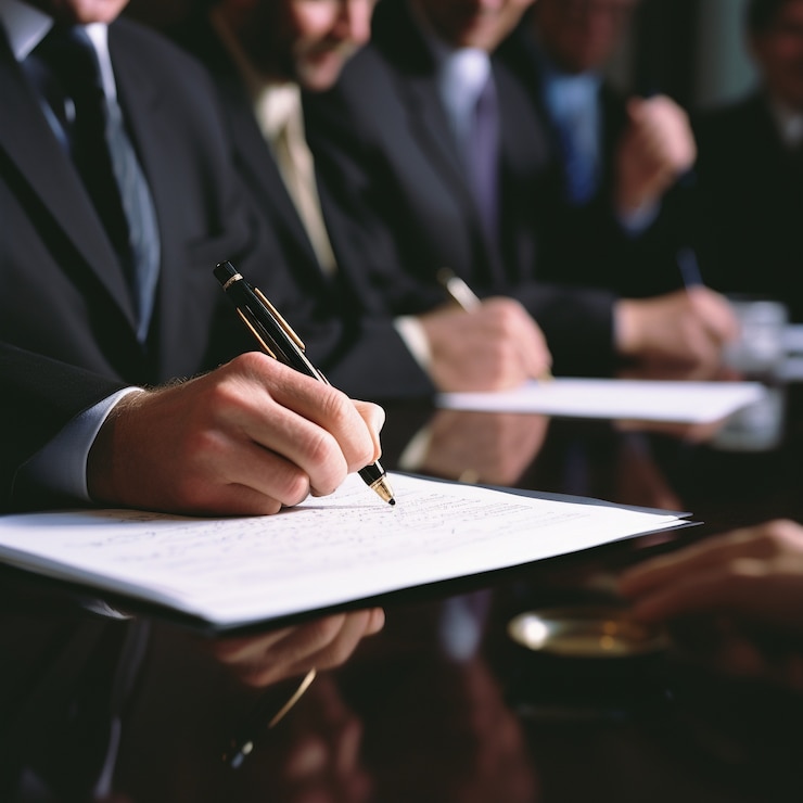 Free Photo view of professional business people working together