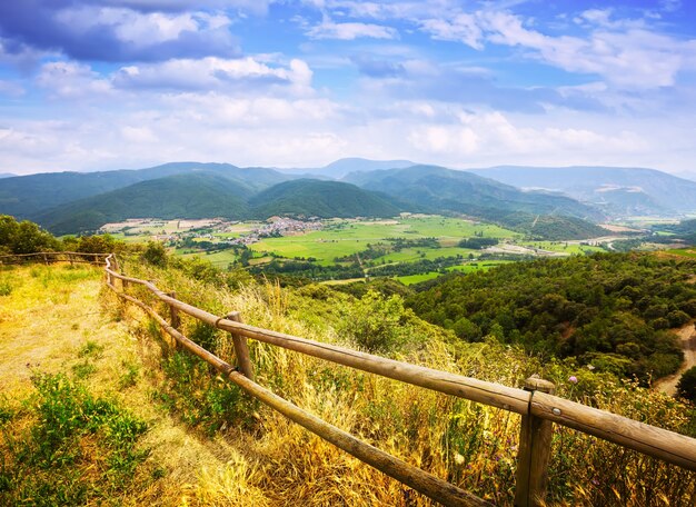 View of Pyrenees mountains valley