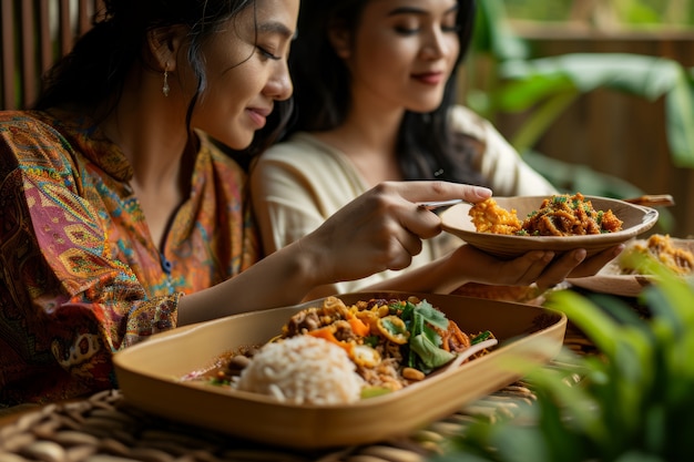 View of ready-to-eat delicious meal for the go