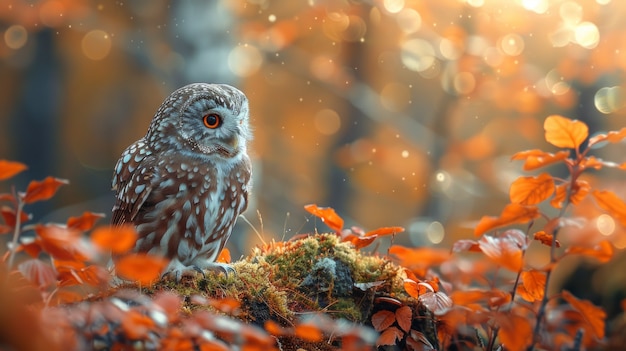 Free photo view of realistic owl during the day