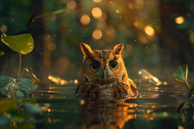 Free photo view of realistic owl during the day