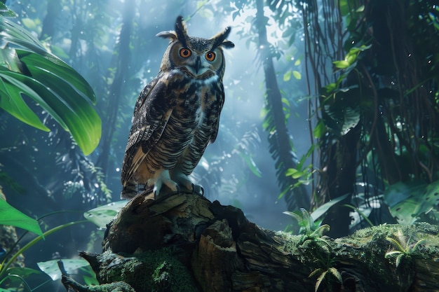 Free photo view of realistic owl during the day