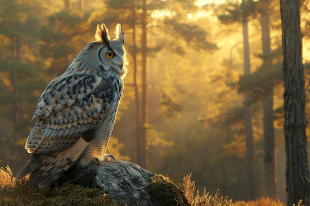 Free photo view of realistic owl during the day