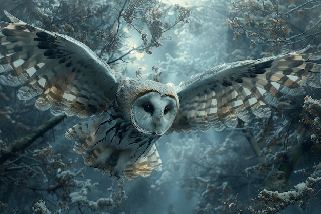 Free photo view of realistic owl during the day