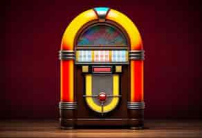 Free photo view of retro jukebox music machine