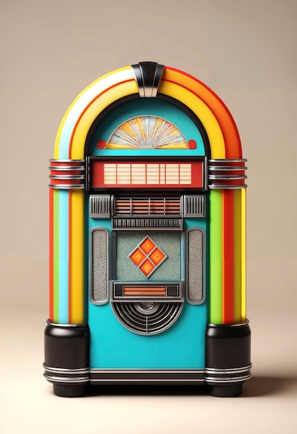 View of retro jukebox music machine