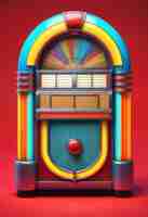 Free photo view of retro jukebox music machine