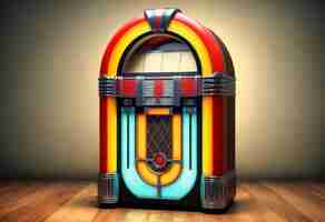 Free photo view of retro jukebox music machine