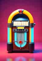 Free photo view of retro jukebox music machine