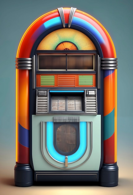 Foto gratuita vista di una jukebox dall'aspetto retro