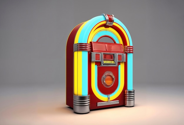 Foto gratuita vista di una jukebox dall'aspetto retro