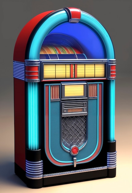 View of retro looking jukebox machine