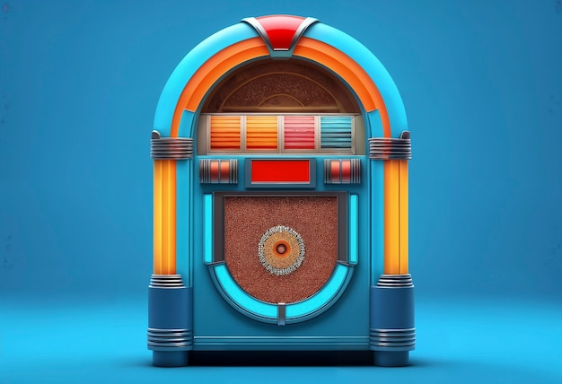 Foto gratuita vista di una jukebox dall'aspetto retro