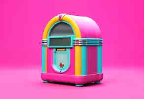 Free photo view of retro looking jukebox machine