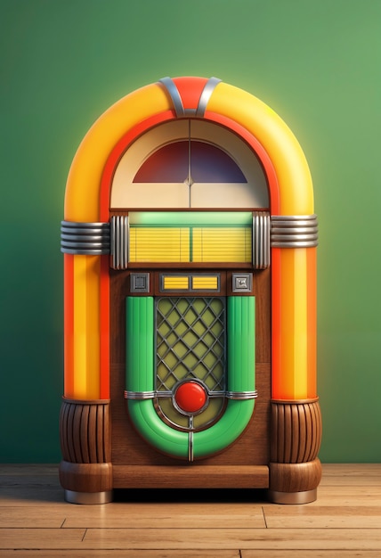 Foto gratuita vista di una jukebox dall'aspetto retro