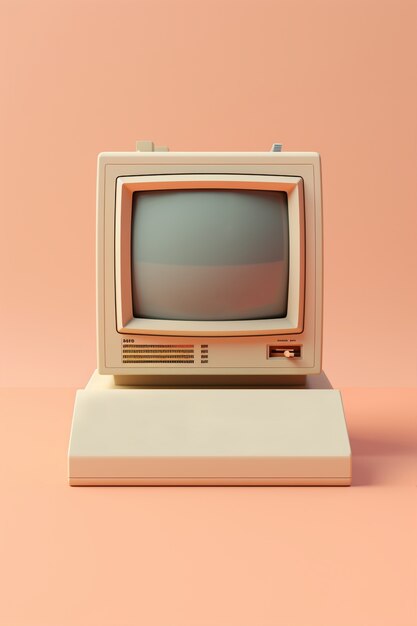 View of retro looking personal computer