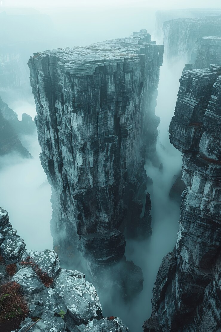 無料Photo 自然風景の岩層の景色