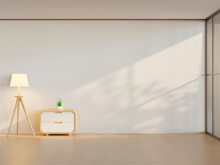 Free Photo view of room interior with furniture and copy space