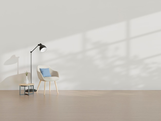 View of room interior with furniture and copy space