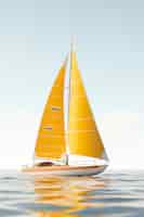 Free photo view of sail boat on water