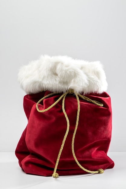 Free photo view of santa claus bag with gifts