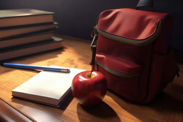 View of school backpack