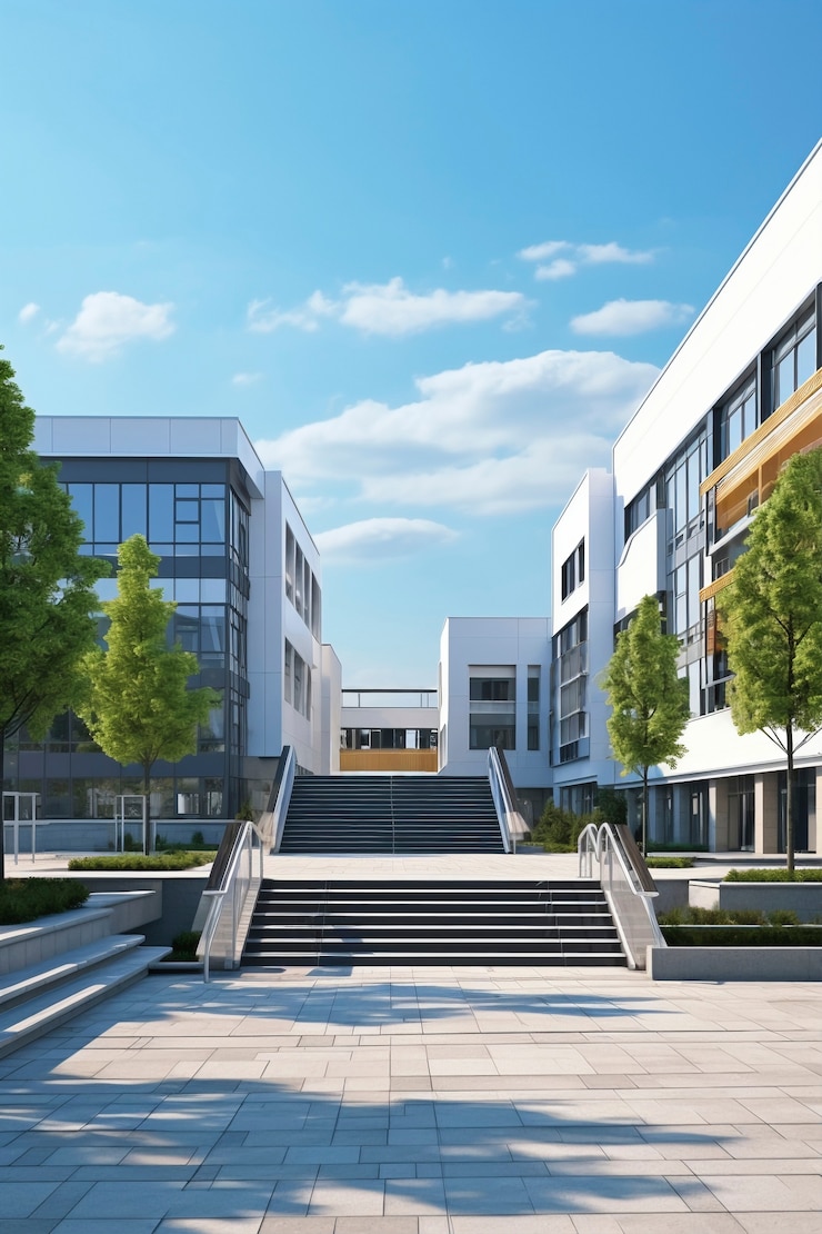無料Photo 学校の建物の景色