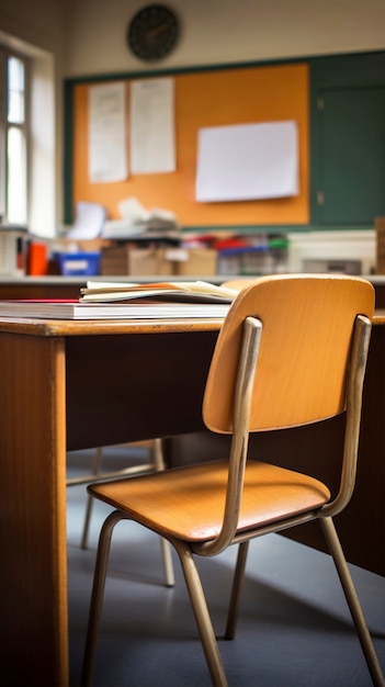 View of school desk