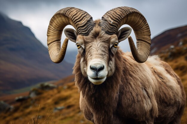 View of sheep outdoors in nature