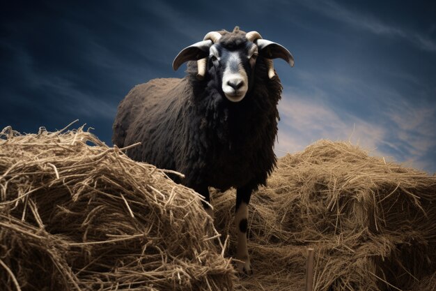 View of sheep outdoors in nature