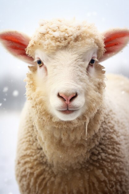 View of sheep outdoors in nature