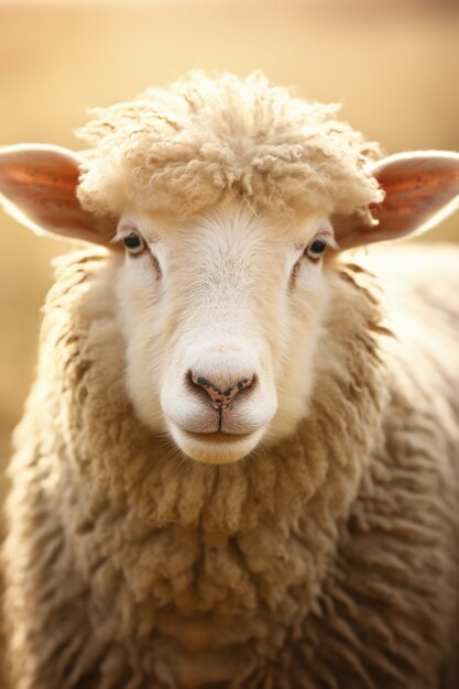 View of sheep outdoors in nature