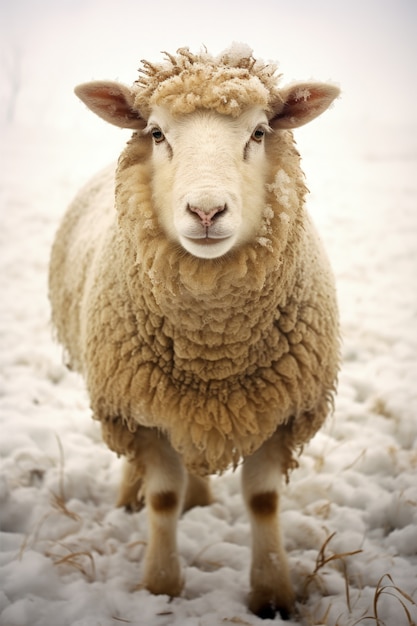 View of sheep outdoors in nature