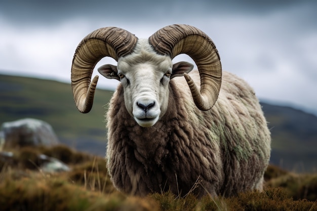 Free Photo view of sheep outdoors in nature