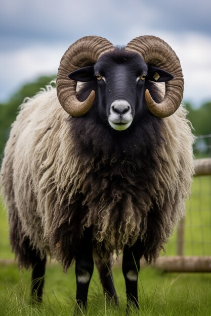 Free Photo view of sheep outdoors in nature