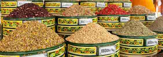 Free photo view of sices barrels in a shop in marrakech