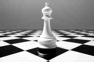 Free photo view of a singular chess piece