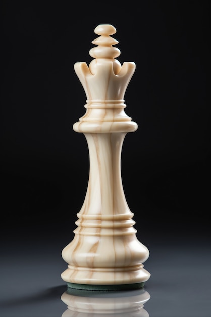 View of singular chess piece