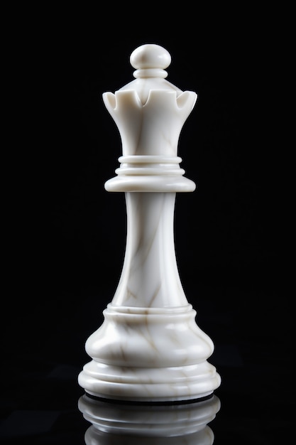 View of singular chess piece