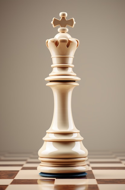 View of singular chess piece