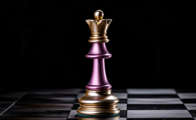 Free photo view of singular chess piece