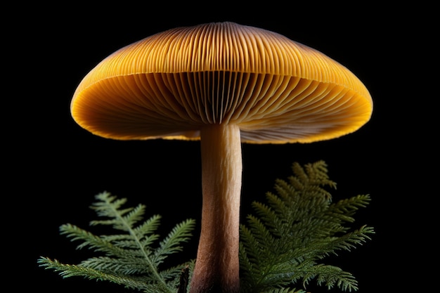 Free photo view of singular mushroom