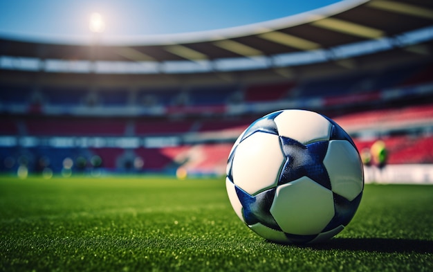 Free photo view of soccer ball on the field