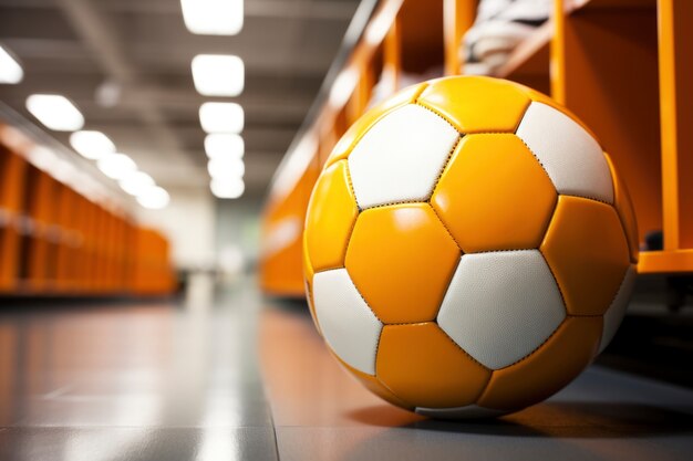 View of soccer ball