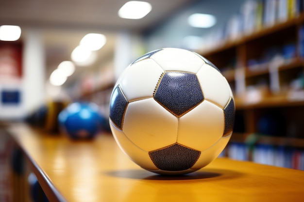 View of soccer ball