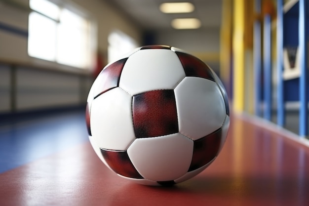 View of soccer ball