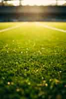 Free photo view of soccer field with grass