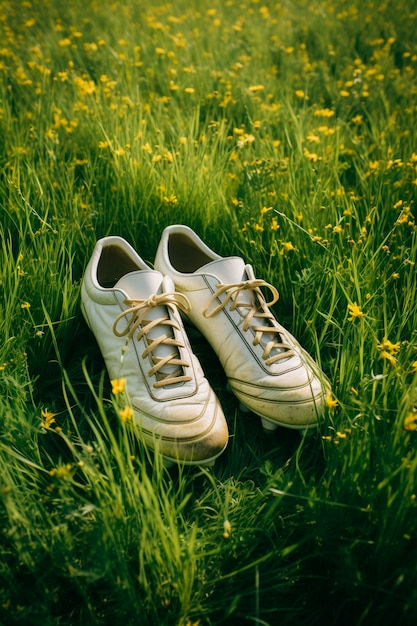 Free photo view of soccer shoes